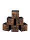 Relaxdays Fabric Black Storage Box 26x26x26cm 6 Pieces