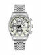 Beverly Hills Polo Club Men's Battery Watch with Silver Metal Bracelet