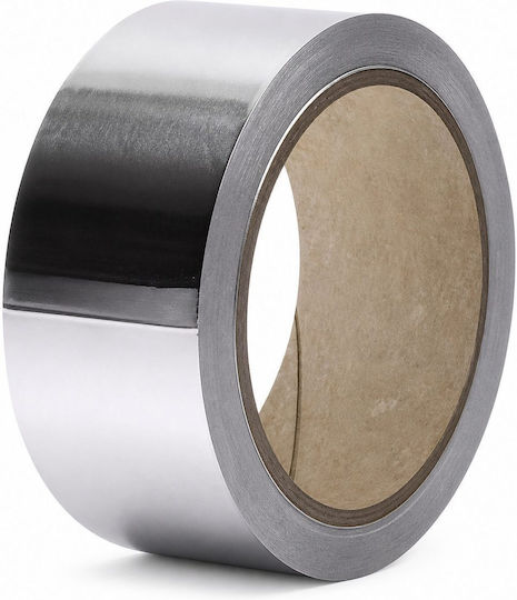 Bandă Adezivă De Aluminiu Pentru Izolare Etanșare Protecție Suprafețe Rezistentă La UV Aderență Ridicată 50 Mm X 50 M Argintie