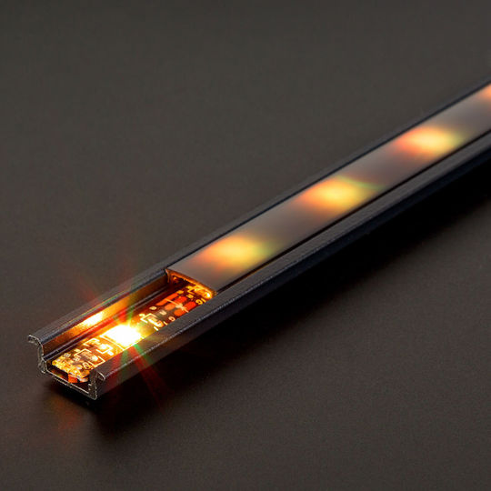 Profil De Aluminiu Negru 1 M Încastrat Profil Led Tip U Șină Profil Bandă Led Canal Aluminiu