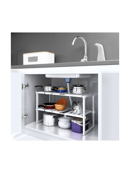 Metal Cupboard Shelf 47x26x38cm White
