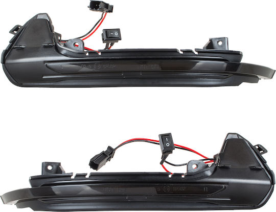 Audi A6 C7 12-18 Left + Right Turn Signal Mirror Smoked Dynamic Led 2 Pcs Set