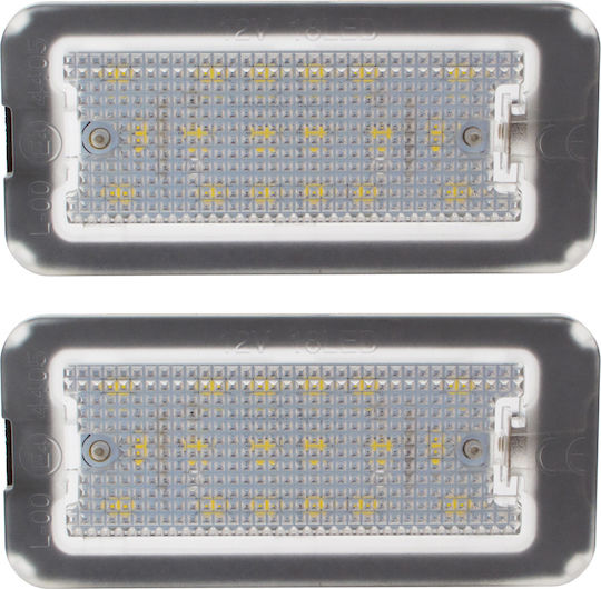 Fiat 500 2007 Led License Plate Lighting Lamps 2 Pcs Set