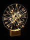 Relaxdays Decorative Ring Led Light 25cm Light Brown Black Silver 30x3.5x25 Cm