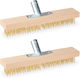 Set 2 Mături Cu Perii Din Oțel Relaxdays 10.5x30x6 Cm Natural Aurii Argintii