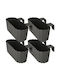 Kotarbau Rustic Gray Oval Balcony Railing Flower Box 400 Mm Set 4 Pcs