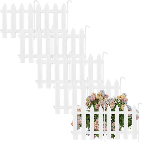 Vilde Plastic Garden Hedge In White Colour 30x30cm 10 Pieces