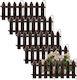 Vilde Plastic Garden Hedge In Brown Colour 20x15cm 10 Pieces