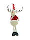 Weihnachtsrentier Schmuck Alista Home Rote Weiße Textil 55 Cm