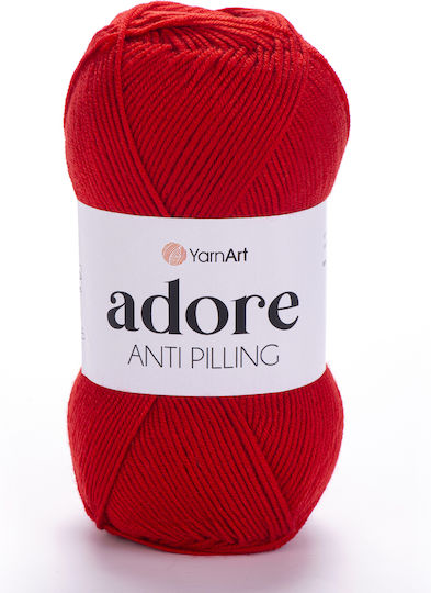 Adore Yarnart 371 Κόκκινο Νήμα Πλεξίματος Anti Pilling Ακρυλικό 280m 100gr