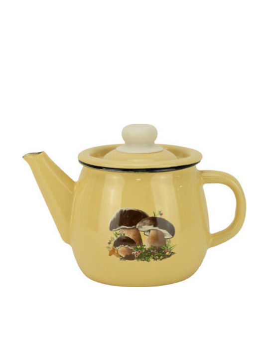 Novomoskovsk Ceainic cu Cană Inoxidabil Galben 1000ml