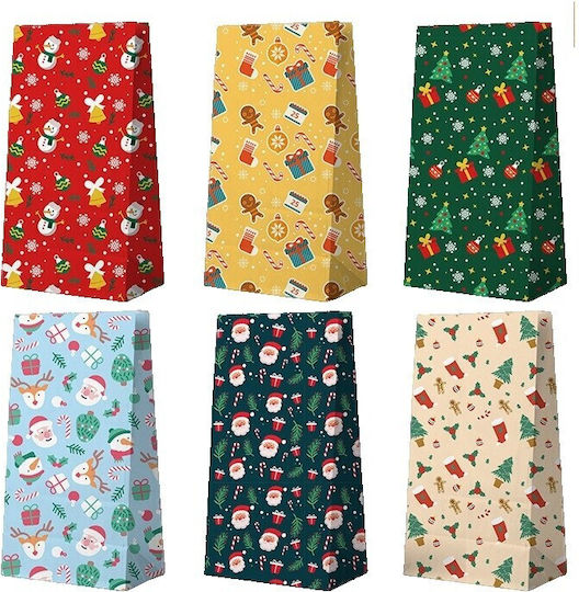 Alista Home Geantă Hârtie Crăciun Pentru Cadou 24x8x13cm 12 Bucăți Cu Personalizare