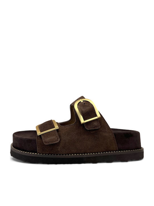 Ragazza Δερμάτινα Γυναικεία Σανδάλια Flatforms ...
