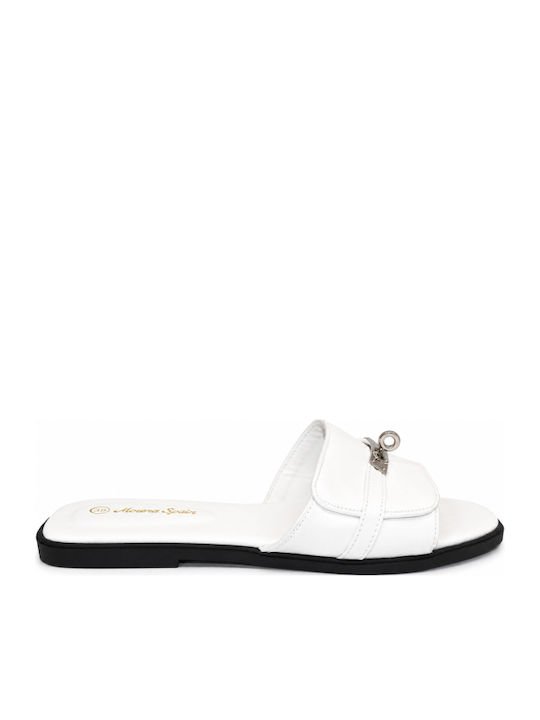 Damen Flache Sandalen Weiß SM-MRS-F19-26SA-Weiß