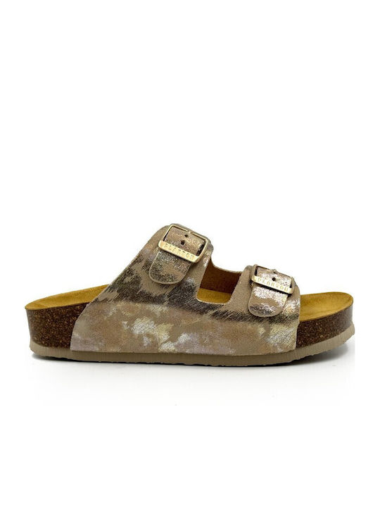 Plakton Leather Women's Anatomic Sandals Beige