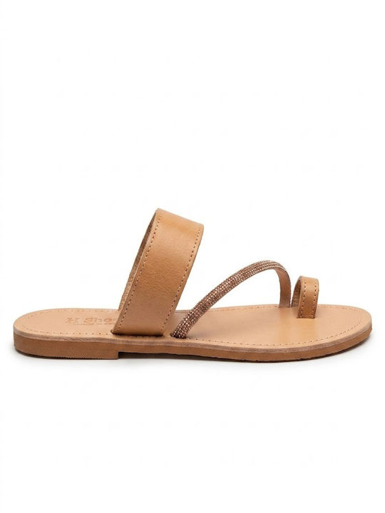Gk Shoes Δερμάτινα Σανδάλια Ταμπά
