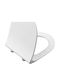SteweHome Slim Soft Close Plastic White Toilet Seat