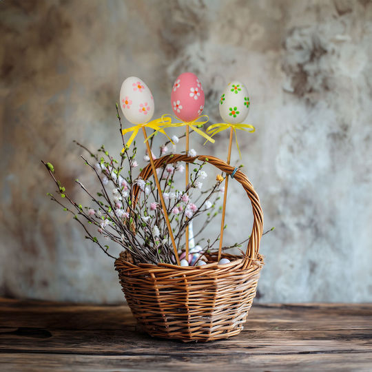 Osterdekorationen & Ornamente Set Ei Auf Stick 6 Stücke Topf Dekoration Blumenarrangements Dekorative Eier 4 Cm