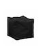 Vielseitiger Sitzsack Hocker Schwarz 45x45x45cm