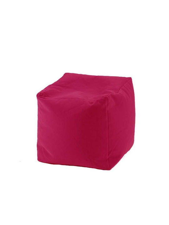 Πολυμορφικό Πουφ Σκαμπό Αδιάβροχο Pink 40x40x40cm