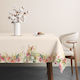 100% Cotton Tablecloth 140x220cm Pink Vinca Floral