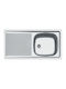 Franke Easy 611 Ένθετος Νεροχύτης Inox Σατινέ Μ86xΠ43.5cm Ασημί