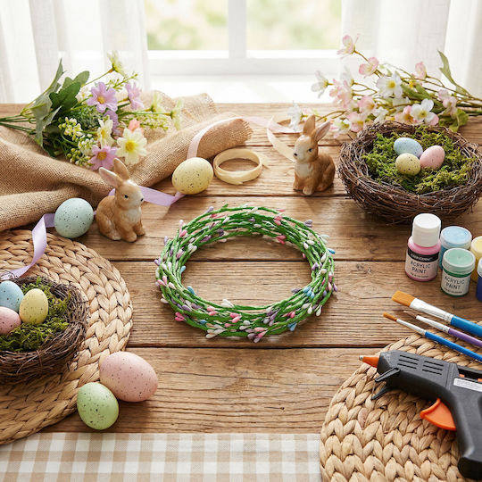 Osterkranz Set 4 Stück 65 cm Bunte Pastell Dekoration Frühling Girlande