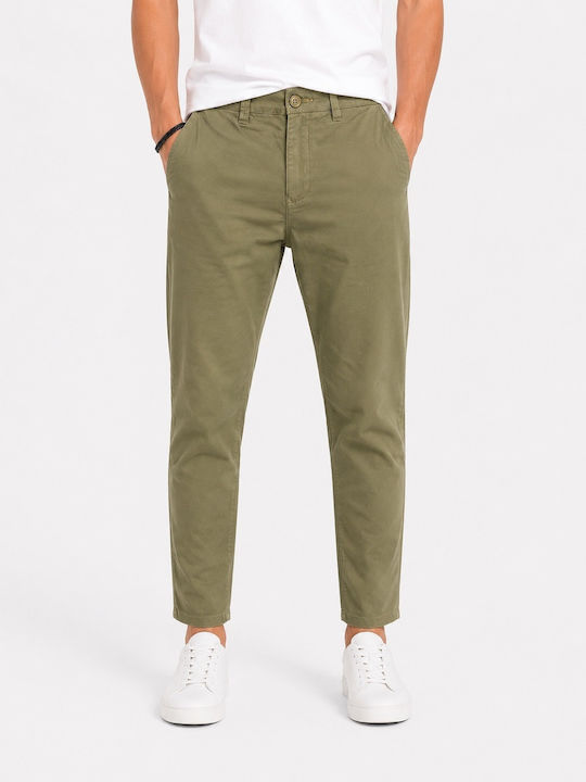 Herrenhosen Chino in Entspannt Passform Khaki