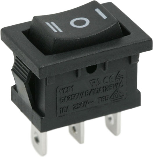 Set 5 Rocker Switches 3 Positions On-off-on 6a 250v Ac Panel Mount Spdt