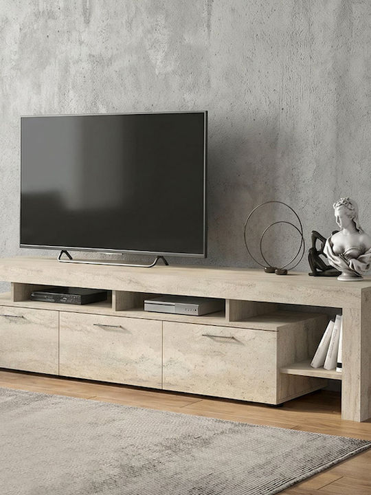 TV-Ständer Acnes Travertine M220xP40xH52cm