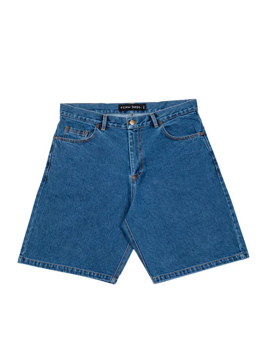Screw Loose Men's Denim Shorts Washed Blue