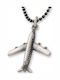 Men's Airplane Pendant Handmade Silver 925 Chain Roll 60cm