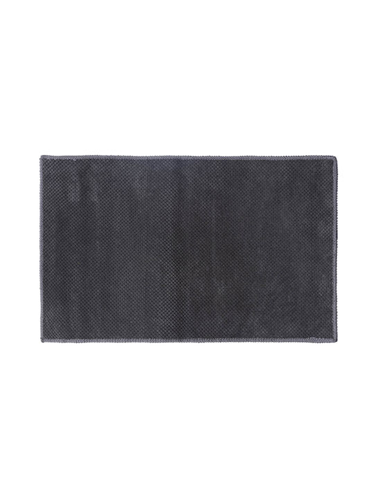 5Five Non-Slip Bath Mat Microfiber 186159 Gray ...