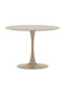 Dallas 4942 Round Dining Room Table Extendable Wooden Beige 74x74cm