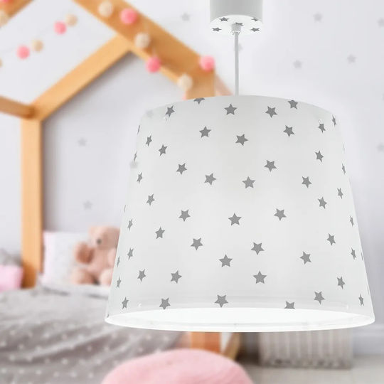 Ango Single-Light Kids Ceiling Light Hanging Made of Plastic 15W with E27 Base White 33x25cm