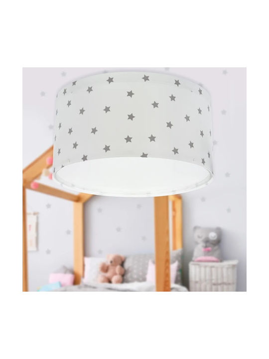 Ango Single-Light Kids Ceiling Mount Light from Plastic 15W with E27 Socket White