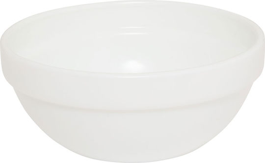 Round White Glass Serving Bowl with Diameter 15cm
