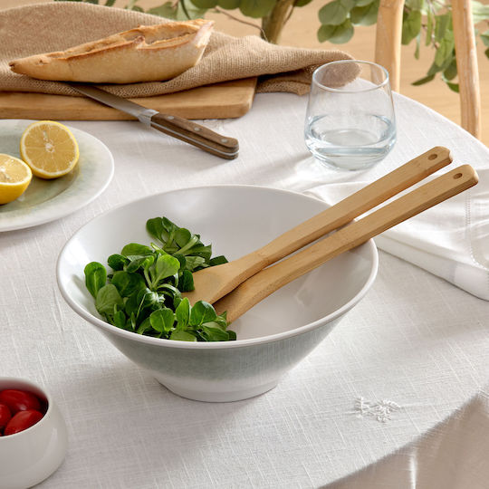 Plastic Green Salad Bowl 25x25x9.6cm