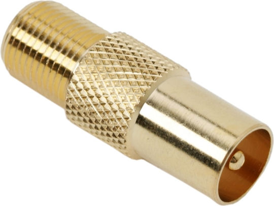 Adaptor Coaxial F La Tv Placat cu Aur F Feminin Convertor Antenă Tv Feminin