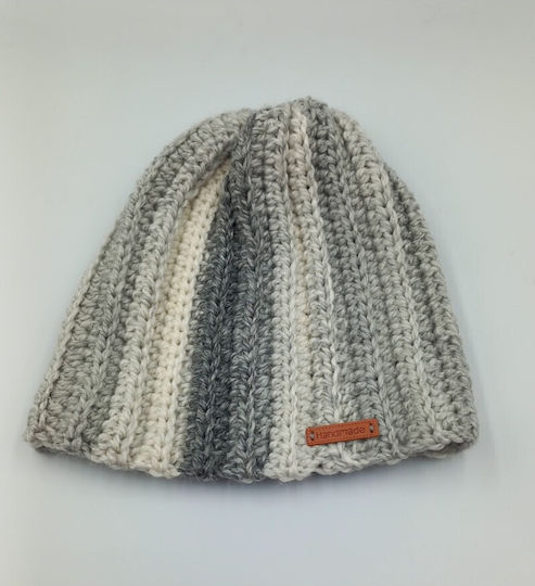 Beanie Unisex Σκούφος Πλεκτός σε Γκρι χρώμα