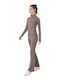 Training Women's Set with Long Leggings Brown