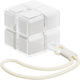 Cutie de Medicamente Flippy Model Cub Rubik cu Curea de Agățat Dispenser Portabil de Pastile Organizator de Pastile pentru 7 Zile 7,3 X 6 X 6 Cm Alb