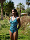 One Piece Swimsuit With Light Padding For Large Bust Floral