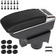 Vw Golf V 03-09 Armrest Storage Black Eco-leather + Installation Kit