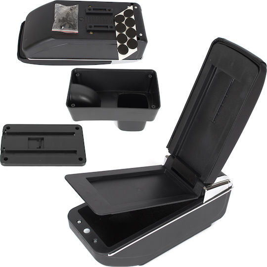Suzuki Swift 04-18 Armrest Storage Black Eco-leather + Installation Kit