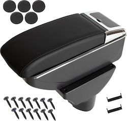 Hyundai I20 I 08-14 Armrest Storage Black Eco-leather + Installation Kit Hyundai I20 I 08-14 Armrest Storage Black Eco-leather + Installation Kit