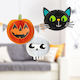 Halloween Decoration Set Lanterns Pumpkin Cat Skull Paper 20 Cm 3 Pcs Set