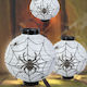 Lampion Halloween Led 2 X Aaa 20 Cm Pânză De Păianjen Alb Reglabil Pornit Oprit Suspendat