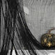 Black Halloween Curtain Textile 180x75 Cm Indoor Outdoor Decor