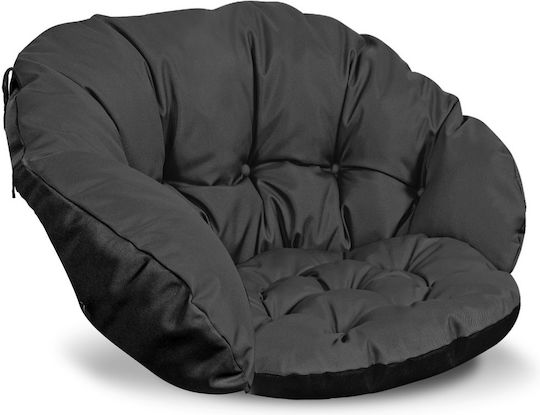 AIO Factory Waterproof Swing Cushion Garden Chair with Backrest Black 40x122cm